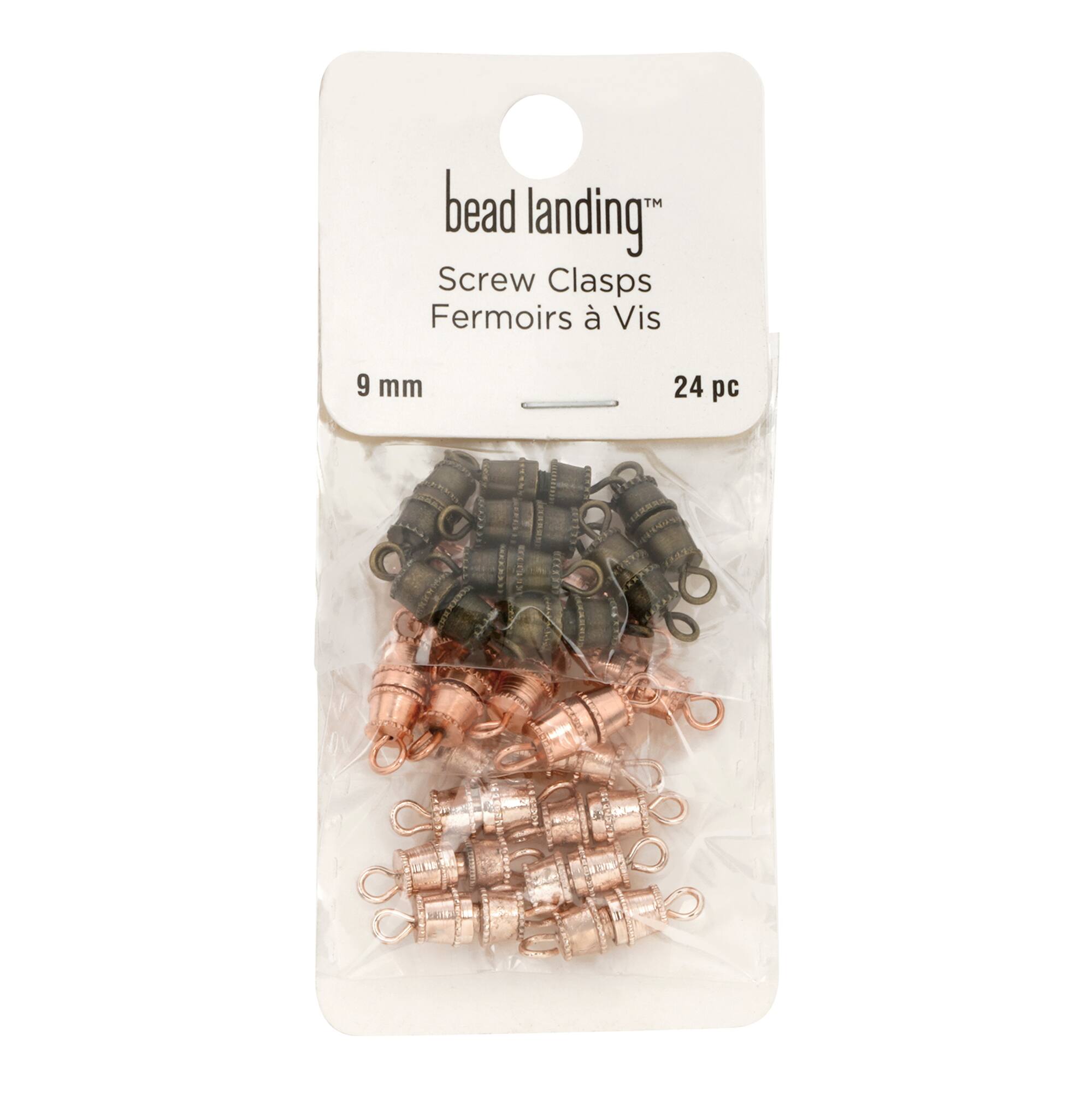 12 Packs: 24 ct. (288 total) Multicolor Barrel Clasps by Bead Landing™